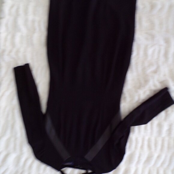 Piazza Sempione black long sleeve italian mini dress M - Picture 3 of 11